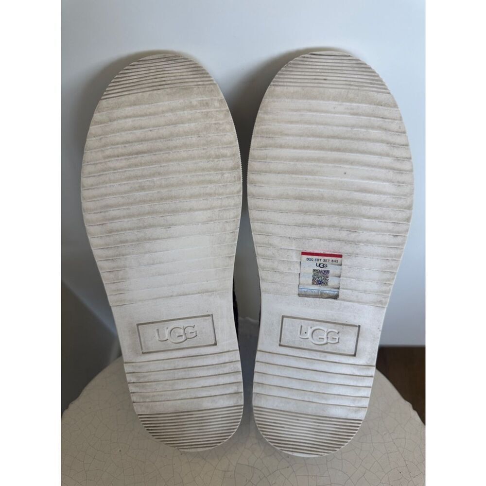 UGG ALAMEDA Spotty Leopard Print Slip-On Sneakers Tan Brown Calf Hair Size 8 EUC - Picture 8 of 12